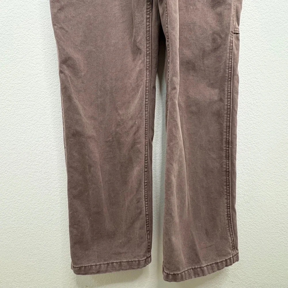Levis Mens Canvas Carpenter Overalls Brown Utility Workwear Dungarees Large
